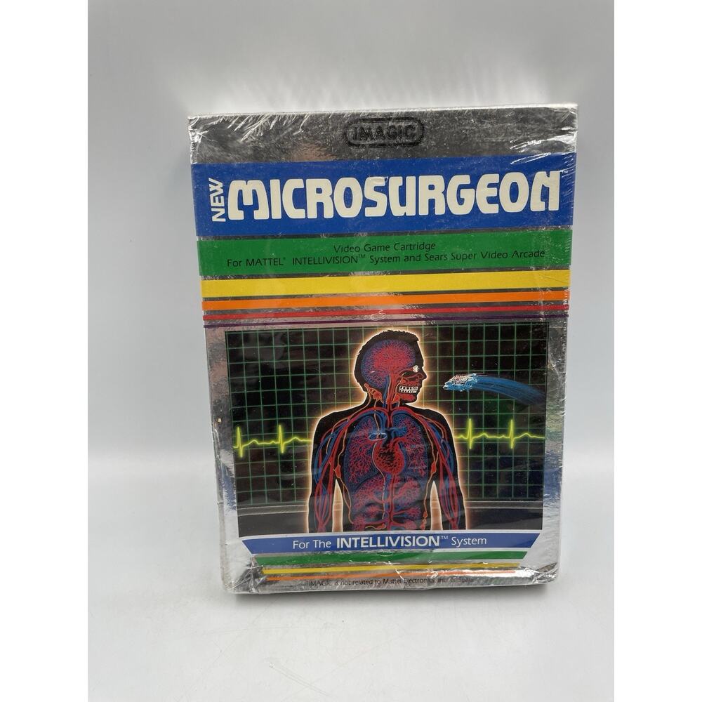 Vintage Intellivision Imagic Microsurgeon Very Rare New In Original Seal